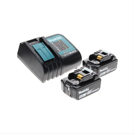 Makita DHP 484 STTX Akku Schlagbohrschrauber 18 V 54 Nm Brushless + 2x Akku 5,0 Ah + Ladegerät + 70 tlg. Bit Bohrer Set + TX Alu Koffer