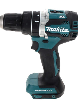 Taladro percutor a batería Makita DHP 484 STTX 18 V 54 Nm sin escobillas + 2x baterías 5,0 Ah + cargador + juego de brocas de 70 piezas + maletín de aluminio TX