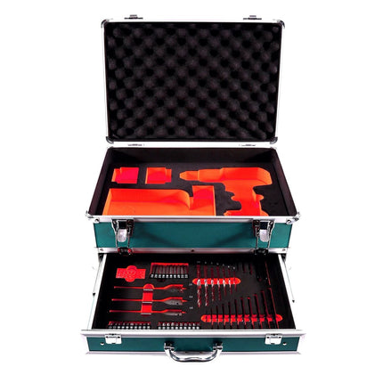 Makita DHP 484 G1TX Akku Schlagbohrschrauber 18 V 54 Nm Brushless + 1x Akku 6,0 Ah + 70 tlg. Bit Bohrer Set + TX Alu Koffer - ohne Ladegerät