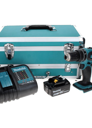 Makita DHP 456 SG1TX Akku Schlagbohrschrauber 18 V 50 Nm + 1x Akku 6,0 Ah + Ladegerät + 70 tlg. Bit Bohrer Set + TX Alu Koffer