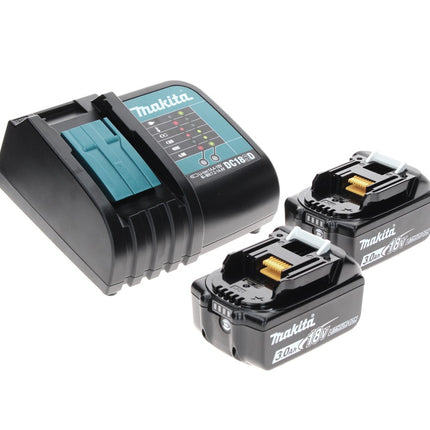 Makita DHP 485 SFTX Akku Schlagbohrschrauber 18 V 50 Nm Brushless + 2x Akku 3,0 Ah + Ladegerät + 70 tlg. Bit Bohrer Set + TX Alu Koffer