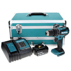 Makita DHP 485 SM1TX Akku Schlagbohrschrauber 18 V 50 Nm Brushless + 1x Akku 4,0 Ah + Ladegerät + 70 tlg. Bit Bohrer Set + TX Alu Koffer