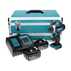 Makita DTD 152 SFTX Akku Schlagschrauber 18 V 165 Nm + 2x Akku 3,0 Ah + Ladegerät + 70 tlg. Bit Bohrer Set + TX Alu Koffer