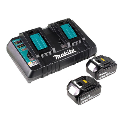 Makita DUC 256 PF Akumulatorowa pilarka łańcuchowa 36 V ( 2x 18 V ) Bezszczotkowa 25 cm + 2x akumulator 3,0 Ah + podwójna ładowarka