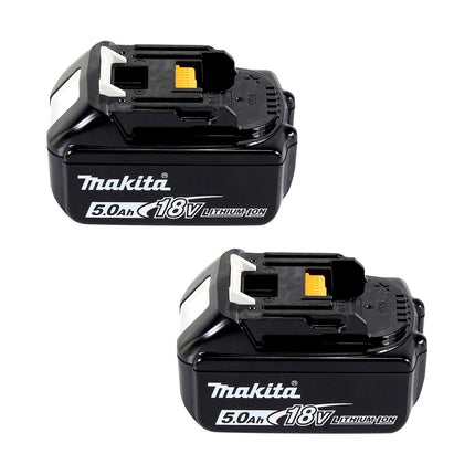 Makita DUC 256 T akumulatorowa pilarka łańcuchowa 36 V (2x 18 V) bezszczotkowa 25 cm + 2x akumulator 5,0 Ah - bez ładowarki