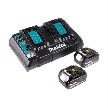 Makita DUC 256 PT akumulatorowa pilarka łańcuchowa 36 V ( 2x 18 V ) bezszczotkowa 25 cm + 2x akumulator 5,0 Ah + podwójna ładowarka