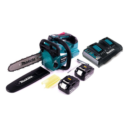 Makita DUC 256 PG Akumulatorowa pilarka łańcuchowa 36 V ( 2x 18 V ) Bezszczotkowa 25 cm + 2x akumulator 6,0 Ah + podwójna ładowarka