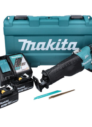 Makita DJR 187 RFK Akku Reciprosäge 18 V Brushless + 2x Akku 3,0 Ah + Ladegerät + Koffer - Toolbrothers