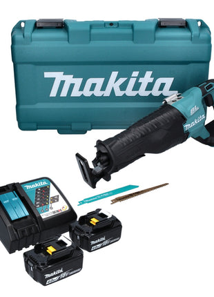 Makita DJR 187 RMK Akku Reciprosäge 18 V Brushless + 2x Akku 4,0 Ah + Ladegerät + Koffer - Toolbrothers