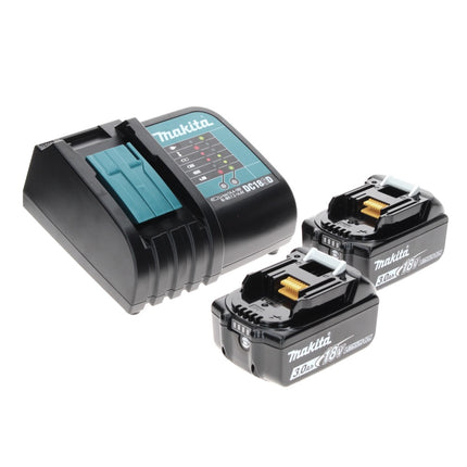 Makita DTW 180 SFTX Akku Schlagschrauber 18 V 180 Nm 3/8" Brushless + 2x Akku 3,0 Ah + Ladegerät + 70 tlg. Bit Bohrer Set + TX Alu Koffer