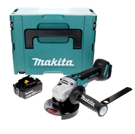 Makita DGA 506 G1J akumulatorowa szlifierka kątowa 18 V 125 mm bezszczotkowa + 1x akumulator 6,0 Ah + Makpac - bez ładowarki