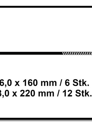 SPAX Zeltschrauben Camping Set 6 x 160 mm und 8 x 220 mm WIROX ( 4000009100019 )