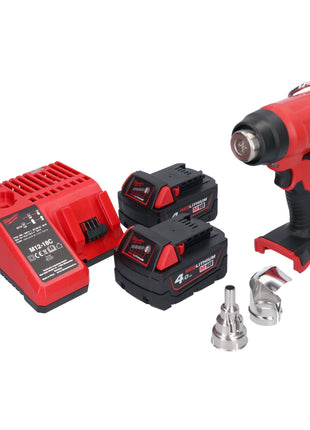 Milwaukee M18 BHG-402 Décapeur thermique sans fil 470 °C 18V + 2x Batteries 4,0Ah + Chargeur