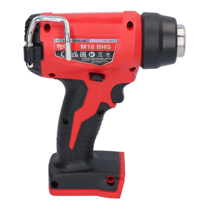 Milwaukee M18 BHG-502 akumulatorowy pistolet na gorące powietrze 18 V 470 °C + 2x akumulator 5,0 Ah + ładowarka