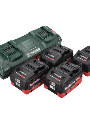 Metabo 18 V Basis Set 4x Akku 10,0 Ah LIHD + ASC 145 DUO Doppelladegerät CAS System - Toolbrothers