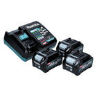 Makita Power Source Kit 40 V max. mit 3x BL 4025 Akku 2,5 Ah XGT ( 3x 191B36-3 ) + DC 40 RA Schnell Ladegerät XGT LXT ( 191E07-8 )