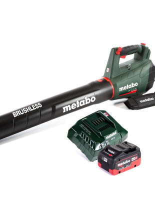 Soplador de hojas a batería Metabo LB 18 LTX BL 18 V sin escobillas + 1x batería 8,0 Ah + cargador