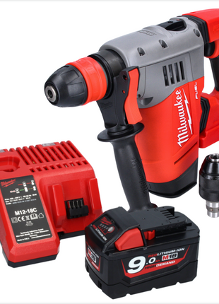 Milwaukee M18 CHPX-901 Akku Kombihammer 18 V 4,0 J SDS Plus Brushless + 1x Akku 9,0 Ah + Ladegerät