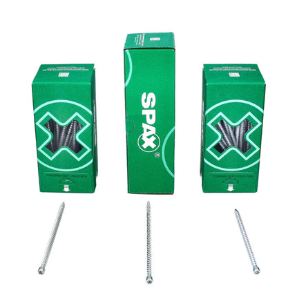 SPAX IN.FORCE Schraube 8,0 x 160 mm 100 Stk. ( 2x 1221010801605 ) Torx T-STAR Plus T40 Vollgewinde Zylinderkopf WIROX CUT Bohrspitze