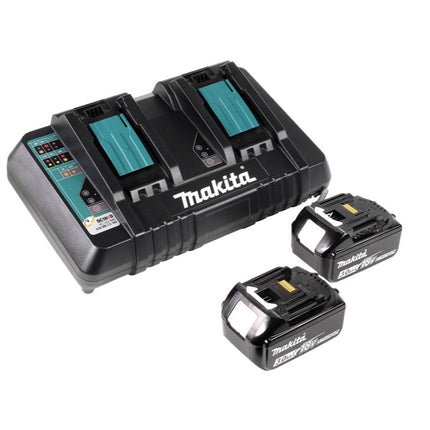 Makita DLM 432 PF2 kosiarka akumulatorowa 36 V ( 2x 18 V ) 43 cm bezszczotkowa + 2x akumulator 3,0 Ah + podwójna ładowarka
