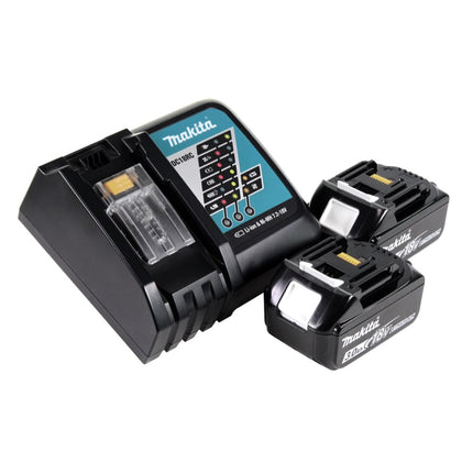 Kosiarka akumulatorowa Makita DLM 382 RF2 36 V ( 2x 18 V ) 38 cm 40 l + 2x akumulator 3,0 Ah + ładowarka