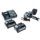 Makita GA 005 GM2 Akku Winkelschleifer 40 V max. 125 mm Brushless  XGT + 2x Akku 4,0 Ah + Ladegerät