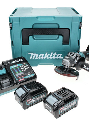 Makita GA 005 GM201 Akku Winkelschleifer 40 V max. 125 mm Brushless  XGT + 2x Akku 4,0 Ah + Ladegerät + Makpac