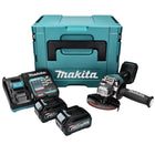 Makita GA 013 GD201 Akku Winkelschleifer 40 V max. 125 mm Brushless  XGT + 2x Akku 2,5 Ah + Ladegerät + Makpac
