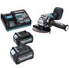 Makita GA 016 GD2 Akku Winkelschleifer 40 V max. 125 mm Brushless  XGT + 2x Akku 2,5 Ah + Ladegerät