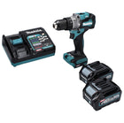 Makita HP 001 GD2 Akku Schlagbohrschrauber 40 V max. 140 Nm XGT Brushless + 2x Akku 2,5 Ah + Ladegerät