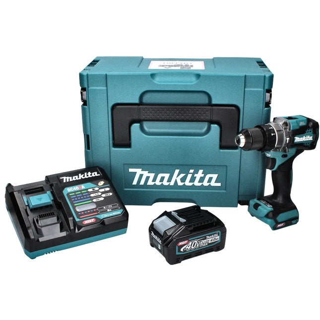 Makita HP 001 GM101 Akku Schlagbohrschrauber 40 V max. 140 Nm XGT Brushless + 1x Akku 4,0 Ah + Ladegerät + Makpac
