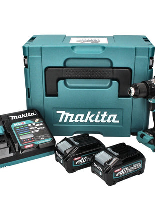 Makita HP 001 GM201 Akku Schlagbohrschrauber 40 V max. 140 Nm XGT Brushless + 2x Akku 4,0 Ah + Ladegerät + Makpac