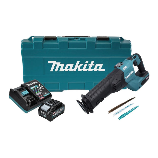 Makita JR 001 GM101 Akumulatorowa pilarka szablasta 40 V max. bezszczotkowa pilarka szablasta XGT + 1x akumulator 4,0 Ah + ładowarka + walizka