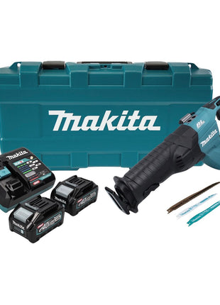 Sierra alternativa a batería Makita JR 001 GM201 40 V máx. Sierra sable sin escobillas XGT + 2x baterías 4,0 Ah + cargador + estuche