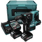 Makita HR 004 GD201 Akku Kombihammer 40 V max. 2,8 J SDS plus XGT Brushless + 2x Akku 2,5 Ah + Ladegerät + Makpac