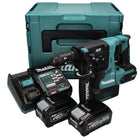 Makita HR 004 GM201 Akku Kombihammer 40 V max. 2,8 J SDS plus XGT Brushless + 2x Akku 4,0 Ah + Ladegerät + Makpac