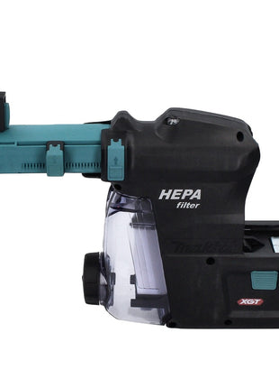 Makita HR 004 GM 101 Akku Kombihammer 40 V max. 2,8 J SDS plus XGT Brushless + DX 14 Staubabsaugung + 1x Akku 4,0 Ah + Ladegerät + Makpac