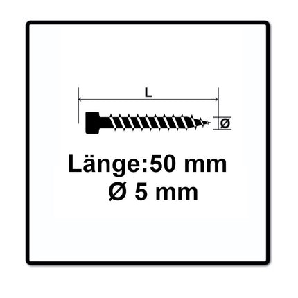 SPAX Terrassenschraube 5,0 x 50 mm Edelstahl A2 1000 Stk. ( 2x 0537000500505 ) Fixiergewinde Zylinderkopf Torx T-STAR Plus T25 Cut
