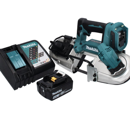 Makita DPB 183 RT1 akumulatorowa piła taśmowa 18 V 66 mm bezszczotkowa + 1x akumulator 5,0 Ah + ładowarka