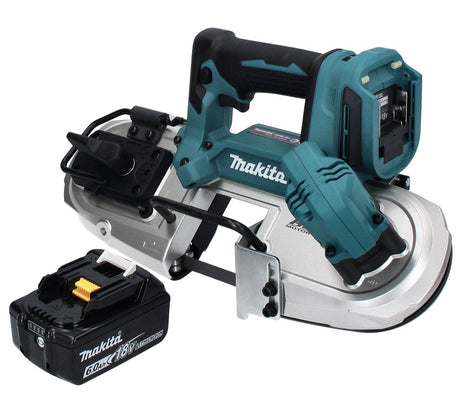 Sierra de cinta a batería Makita DPB 183 G1 18 V 66 mm sin escobillas + 1x batería 6,0 Ah - sin cargador