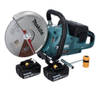 Makita DCE090ZX1 Decoupeuse sans fil sans balai 230 mm 36 V (2x 18 V) + 2x Batteries 4 Ah - sans chargeur