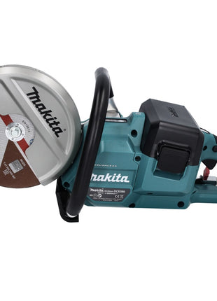 Makita DCE 090 PM2X1 amoladora de corte a batería 36 V (2x 18 V) 230 mm sin escobillas + 2x batería 4,0 Ah + doble cargador