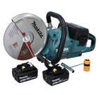 Makita DCE 090 T2X1 meuleuse à tronçonner sur batterie 36 V (2x 18 V) 230 mm sans balais + 2x batterie 5,0 Ah - sans chargeur