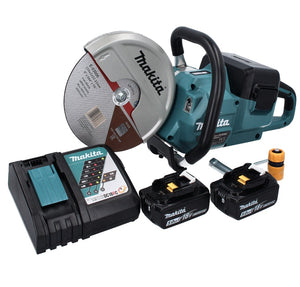 Makita DCE 090 RT2X1 Akumulatorowa przecinarka 36 V (2x 18 V) 230 mm bezszczotkowa + 2x akumulator 5,0 Ah + ładowarka