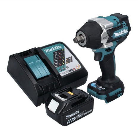 Makita DTW 700 RT1 akumulatorowy klucz udarowy 18 V 700 Nm 1/2" XPT bezszczotkowy + 1x akumulator 5,0 Ah + ładowarka