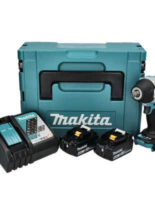 Makita DTW 700 RGJ akumulatorowy klucz udarowy 18 V 700 Nm 1/2" XPT bezszczotkowy + 2x akumulator 6,0 Ah + ładowarka + Makpac