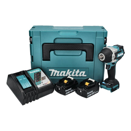 Makita DTW 700 RGJ akumulatorowy klucz udarowy 18 V 700 Nm 1/2" XPT bezszczotkowy + 2x akumulator 6,0 Ah + ładowarka + Makpac