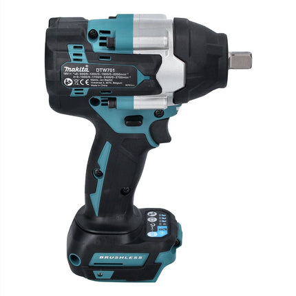 Makita DTW 701 RF akumulatorowy klucz udarowy 18 V 700 Nm 1/2" XPT bezszczotkowy + 2x akumulator 3,0 Ah + ładowarka