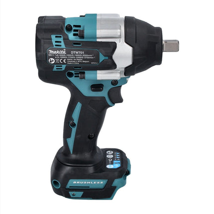 Makita DTW 701 G1 akumulatorowy klucz udarowy 18 V 700 Nm 1/2" XPT bezszczotkowy + 1x akumulator 6,0 Ah - bez ładowarki