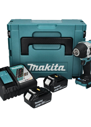 Makita DTW 701 RFJ akumulatorowy klucz udarowy 18 V 700 Nm 1/2" XPT bezszczotkowy + 2x akumulator 3,0 Ah + ładowarka + Makpac